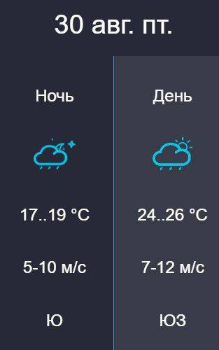 30 августа в Хабаровске, по данным "Дальневосточного УГМС", от +24 до +26 градусов