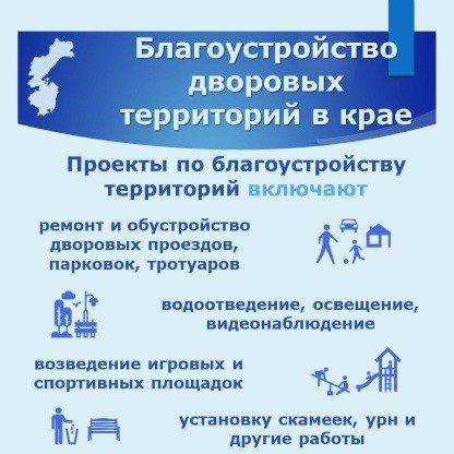 В краевом парламенте обобщили информацию о благоустройстве дворовых территорий в регионе