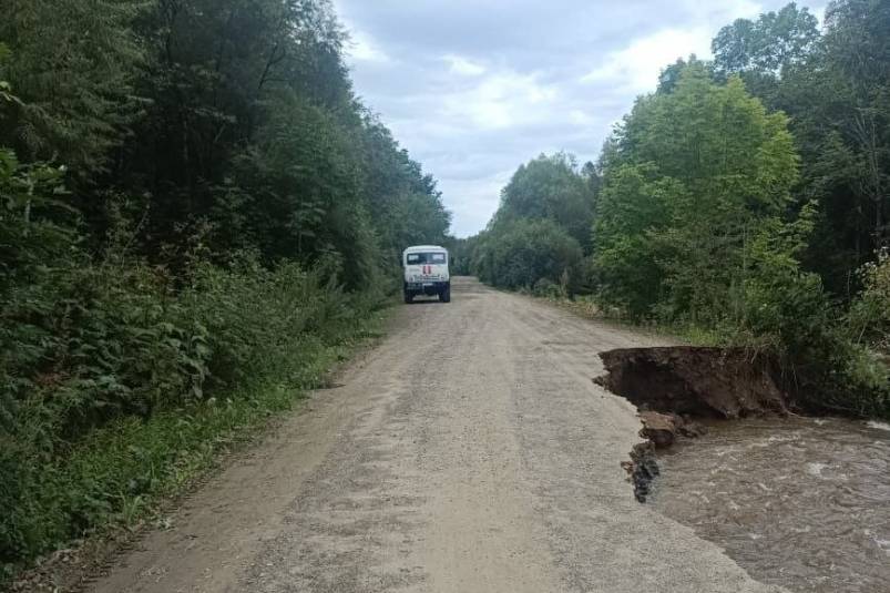 Вода ушла со всех приусадебных участков в Вяземском районе Предоставлено пресс-службой ГУ МЧС России по Хабаровскому краю