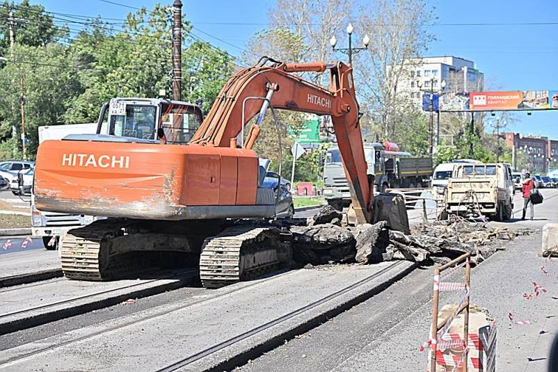 Демонтаж рельсов на улице Воронежской начали в Хабаровске Пресс-служба администрации Хабаровска