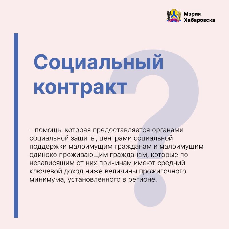 Приоритетные направления и перспективы новой меры поддержки - социального контракта