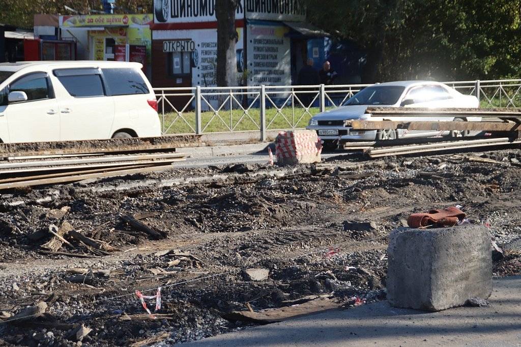 Рельсы по ул. Воронежской в Хабаровске уберут до начала холодов6