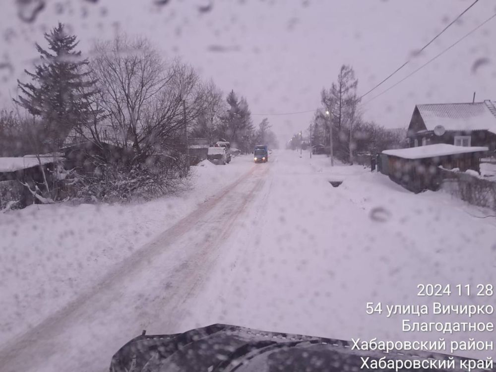 130 км дорог убрали в Хабаровском районе за минувшую ночь