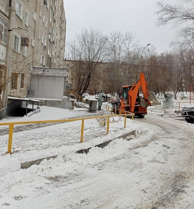 Ликвидация последствий снежного циклона продолжается в Хабаровском крае (данные на 17:00)