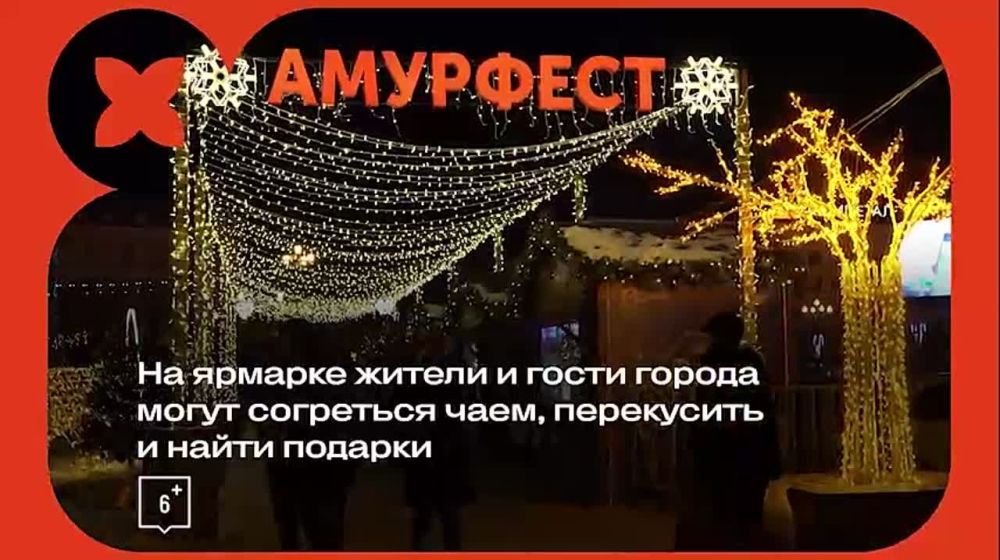 «АмурФест. Зима» открыт на новогодней площади имени Ленина! Домики местных предпринимателей и умельцев разместились вдоль улицы Пушкина