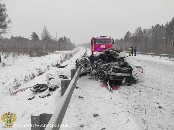 Двое спасателей погибли в аварии в Амурской области1