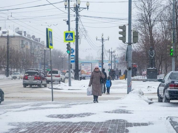 Хабаровск 29 января накрыла метель