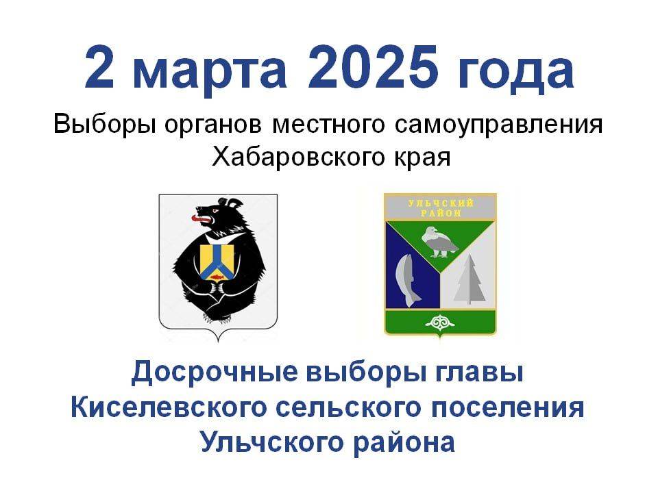 Досрочные выборы главы Киселевского сельского поселения Ульчского района назначены на 2 марта 2025 года