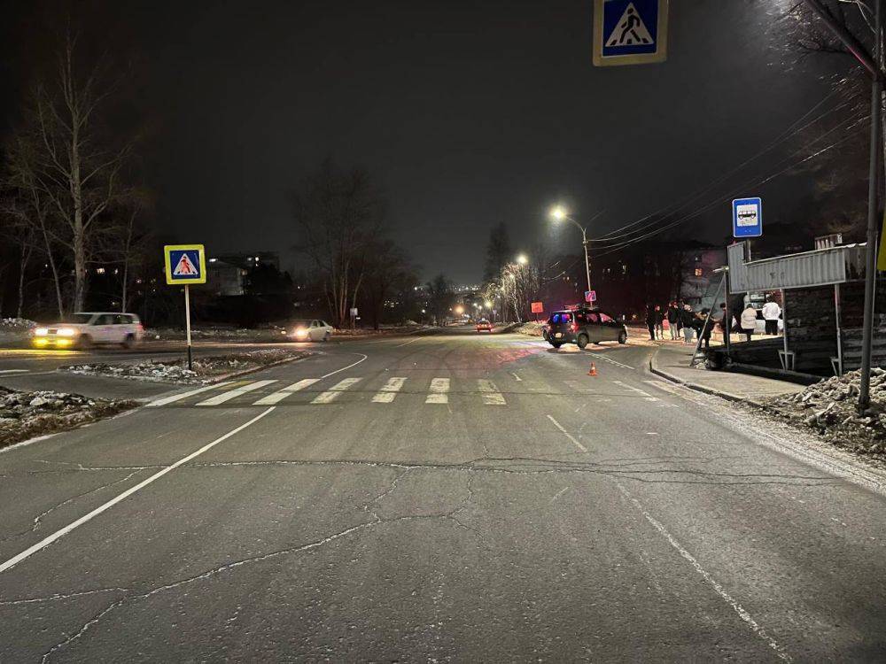 В вечернее время водитель HONDA FREED допустил наезд на женщину пешехода