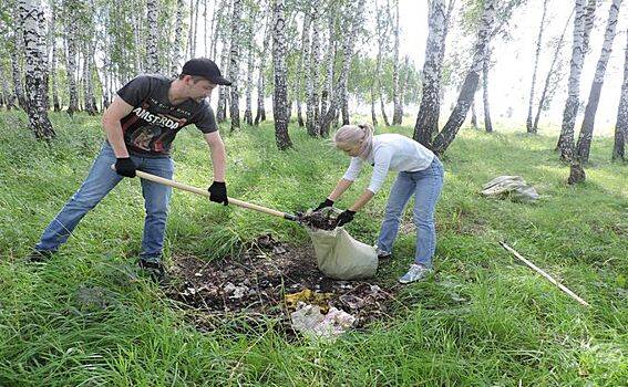 От рваных штанов и бутылок очистили лес в Линево